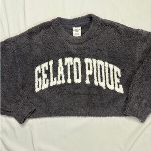 Japan Gelato Pique Gray Fuzzy Sweater